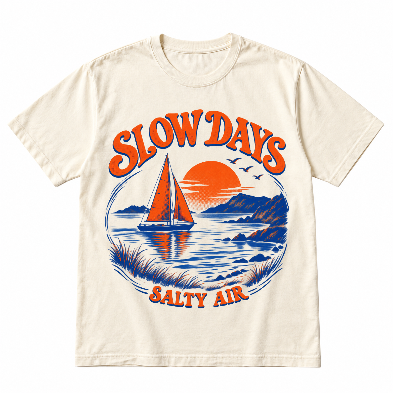 Slow Day Slow Days Salty Air Vintage Sailing — ReelVibe Apparel